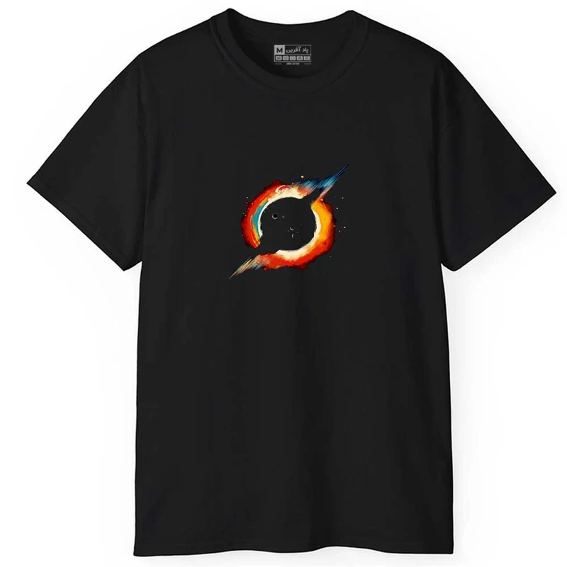 تی شرت آستین کوتاه مردانه پاد آفرین مدل اسپرت طرح کهکشانی کد 1169