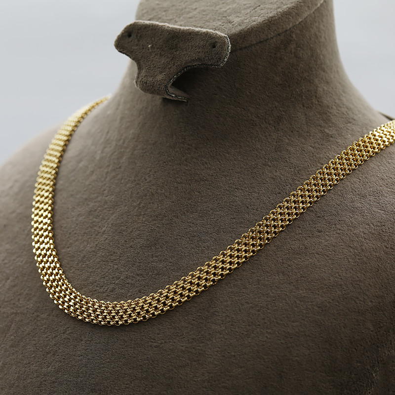 گردنبند طلا 18 عیار زنانه الی گالری مدل کاف دو گردنبند طلا 18 عیار زنانه الی گالری مدل کاف دو