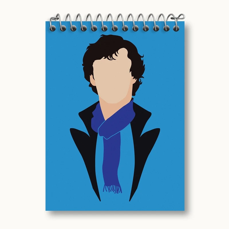 دفتر یادداشت 50 برگ خندالو مدل شرلوک هولمز Sherlock Holmes کد 10157