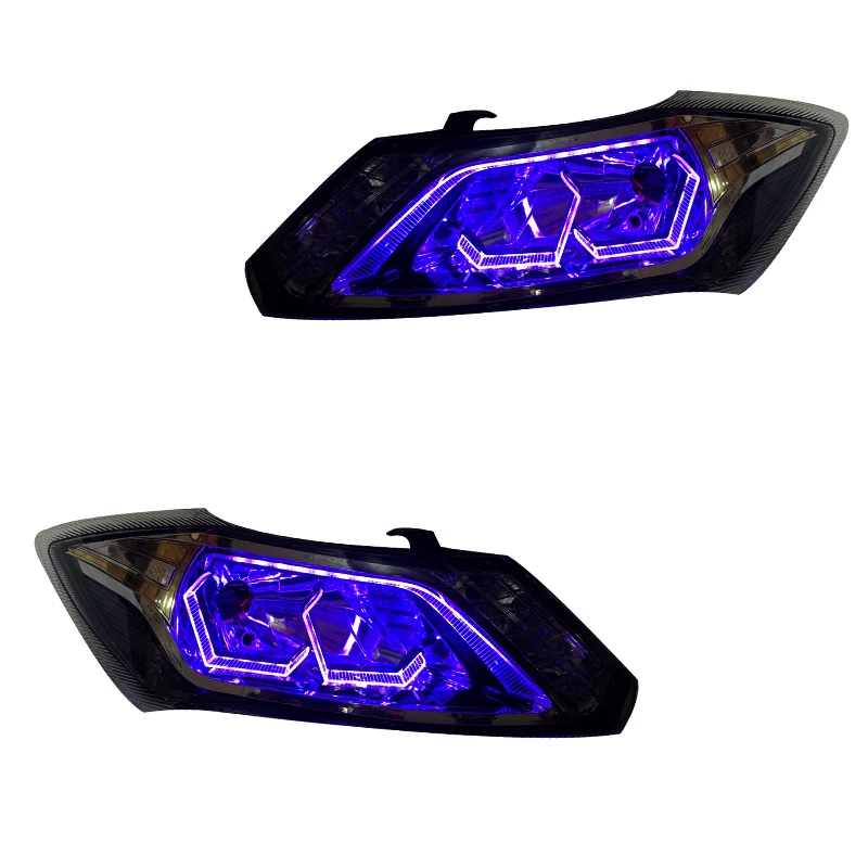 چراغ جلو  خودرو گروه پژوهش صنعت مدرن مدل 3D-Hexa-FB-Purp مناسب برای ساینا و کوئیک بسته دو عددی