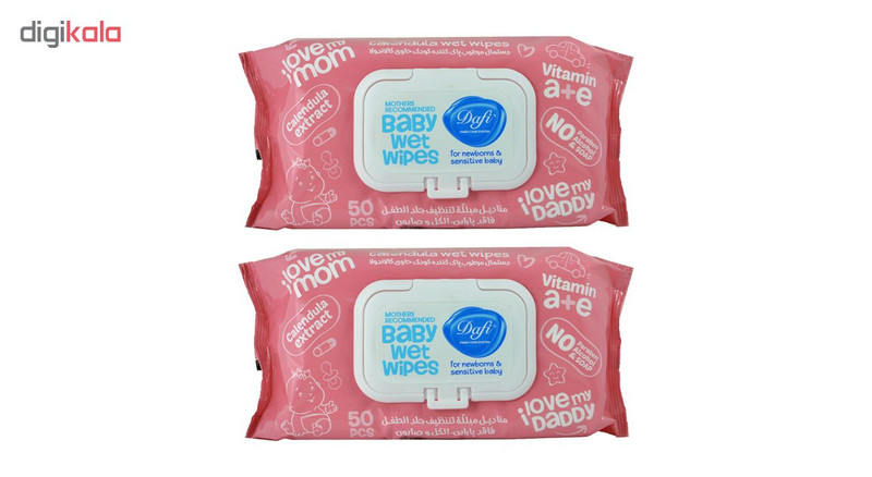 دستمال مرطوب دافی مدل Calendula مجموعه 2 عددی