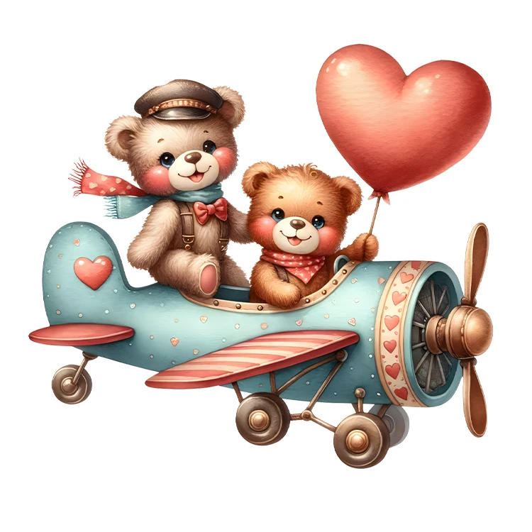 استیکر پارچه و لباس پاد آفرین مدل کارتونی طرح خرس تدی کد S3899