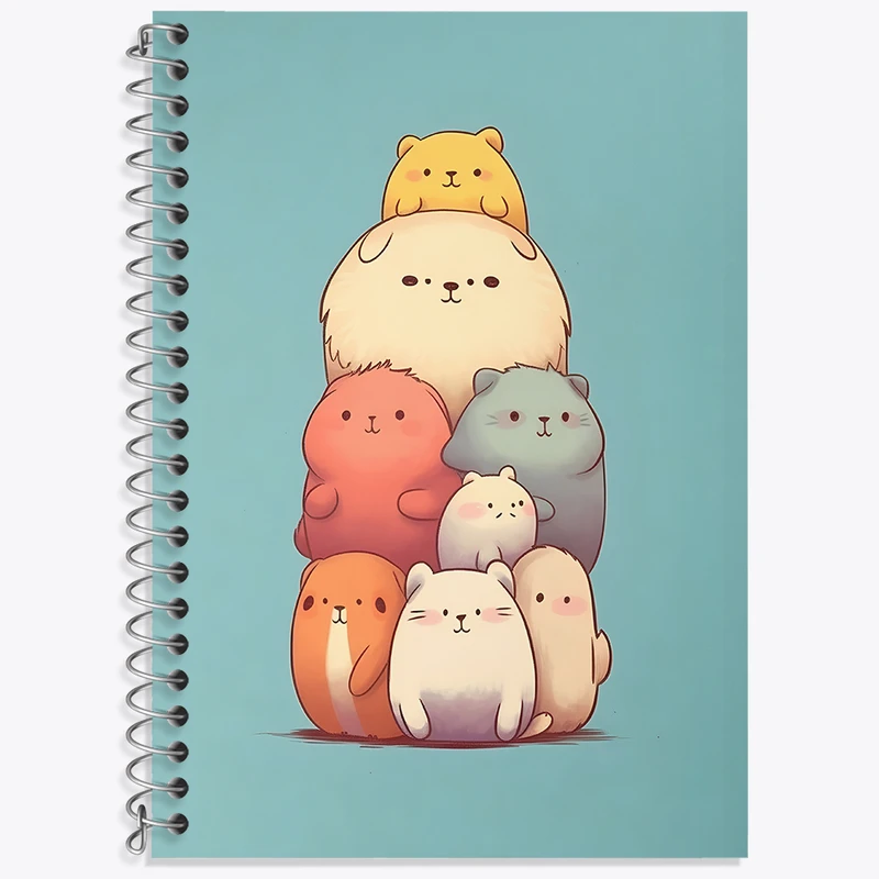 دفتر لغت 50 برگ خندالو طرح حیوانات کیوت کد N3105