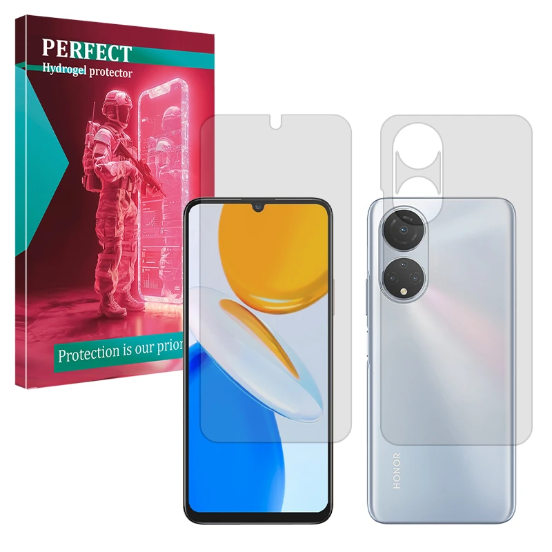 محافظ صفحه نمایش شفاف پرفکت مدل Tough مناسب برای گوشی موبایل آنر X7 به همراه محافظ پشت گوشی