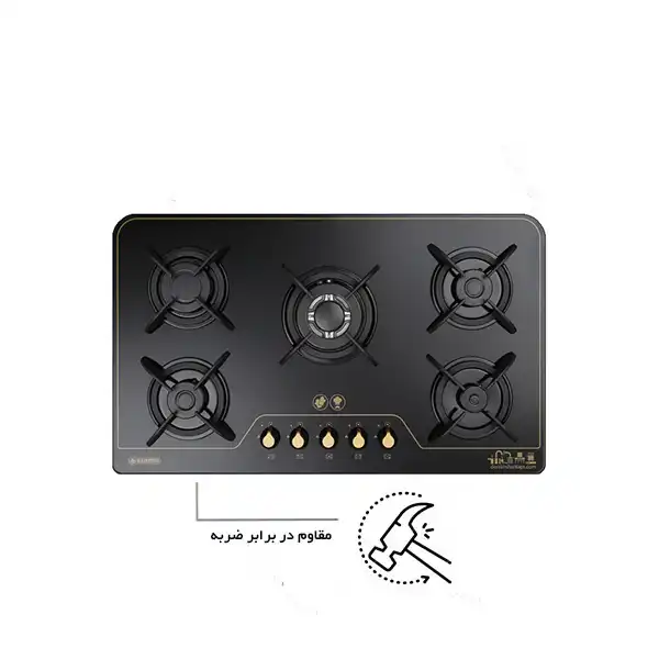اجاق گاز صفحه ای درخشان مدل G646 پنج شعله