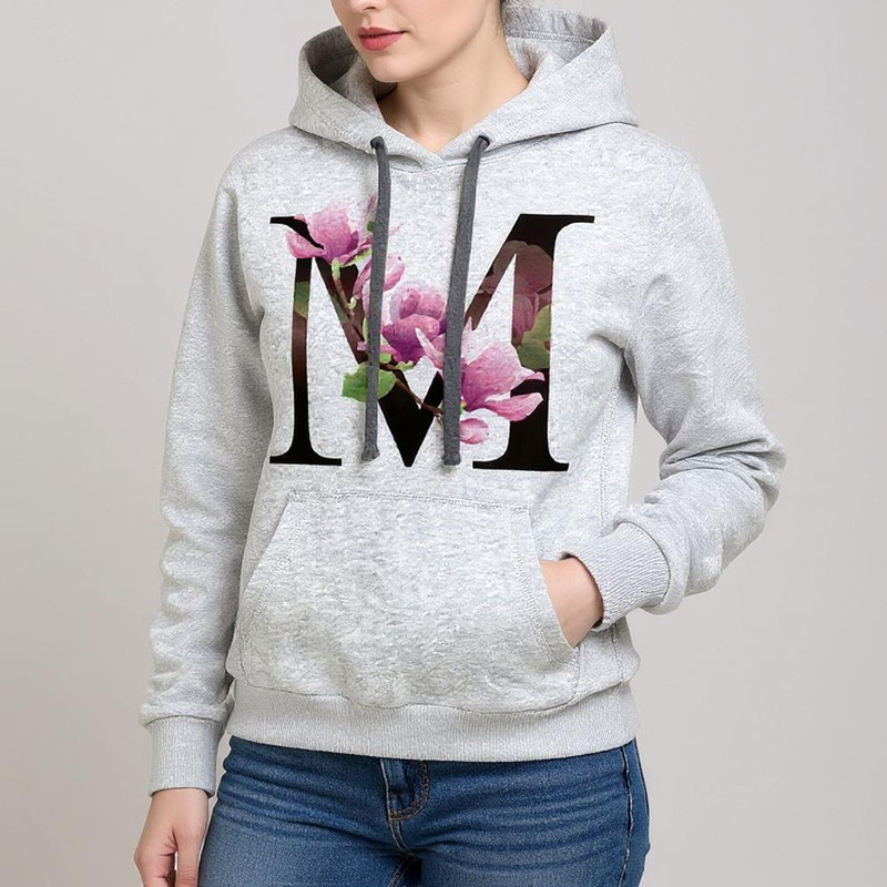 هودی زنانه طرح حرف M