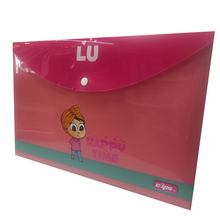 پوشه دکمه دار کلیپس طرح happy time