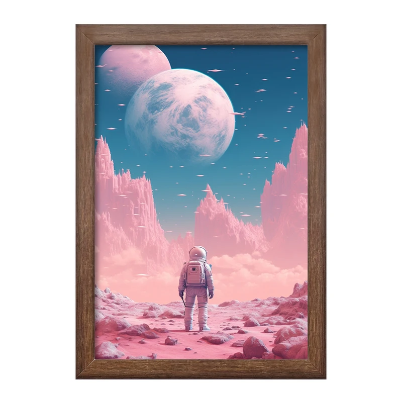 تابلو خندالو طرح فضانورد و کهکشان کد F3214