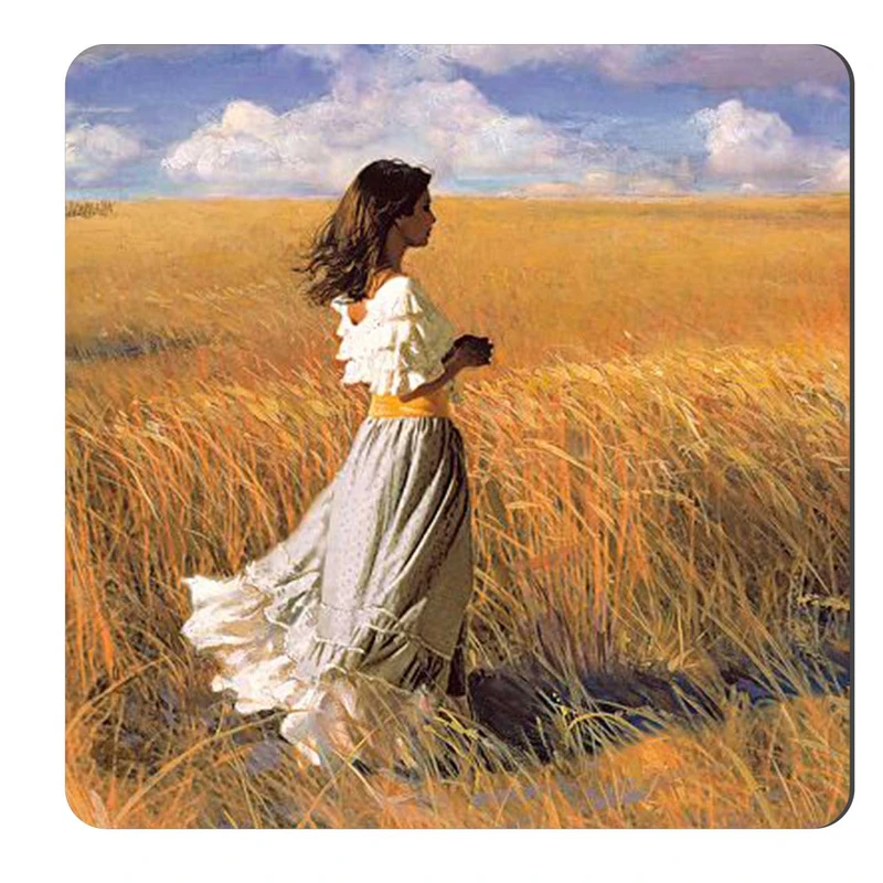  مگنت طرح نقاشی بانو در گندم زار کد wmg846