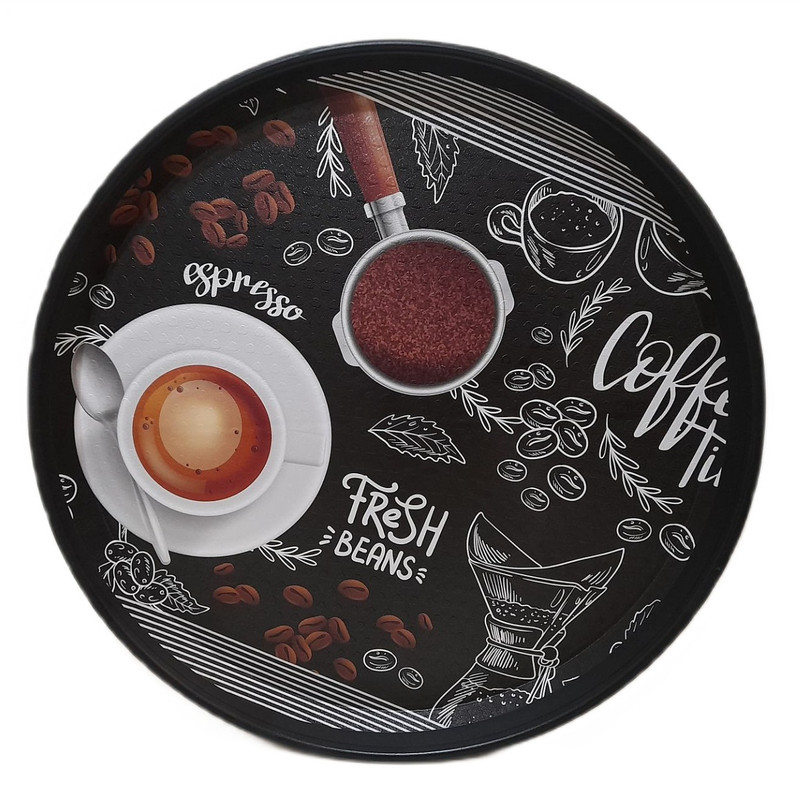 سینی مدل گرد طرح espresso