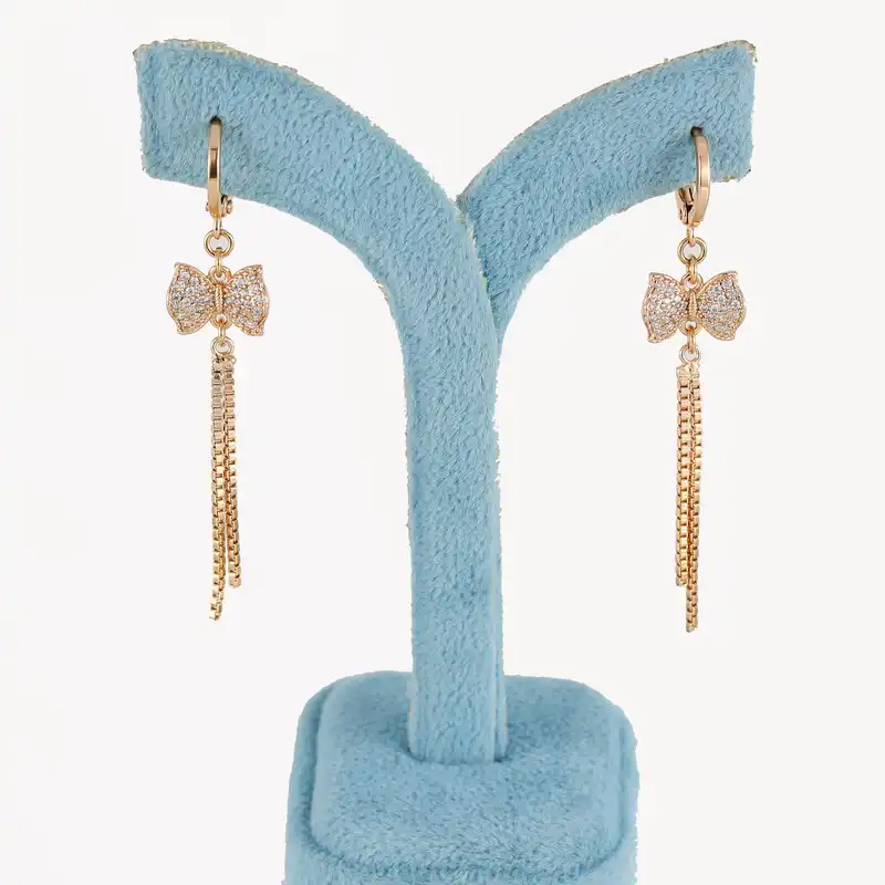 گوشواره زنانه ژوپینگ مدل پاپیون کد CC326