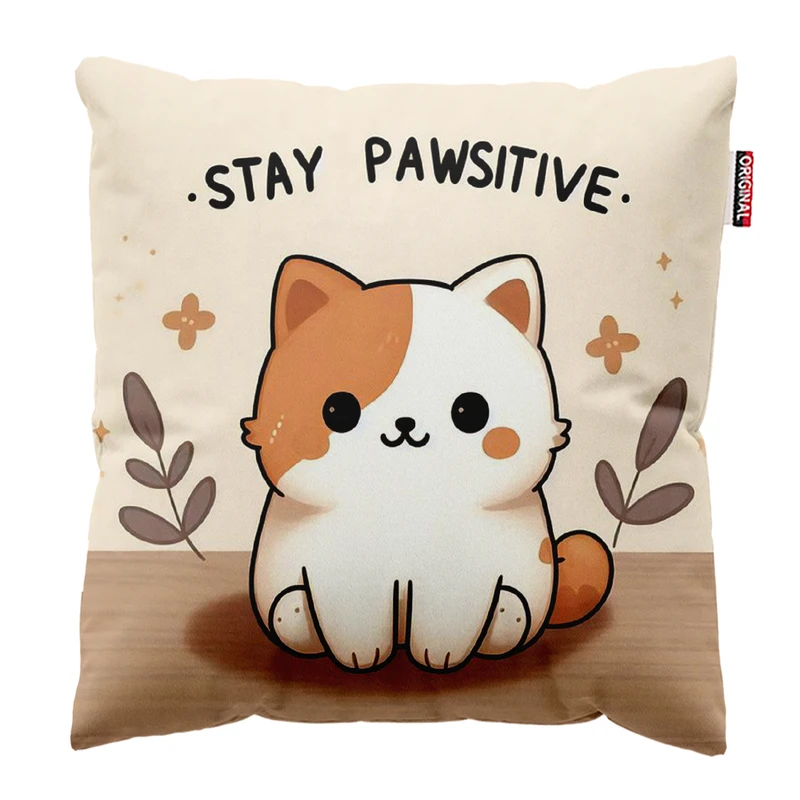 کوسن پاد آفرین مدل گربه کیوت کوچولو کد 542 سایز 30*30 سانتی متر