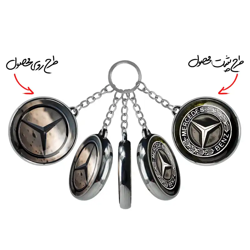 جاکلیدی خندالو طرح مرسدس بنز Mercedes Benz مدل دوطرفه کد 2350523502