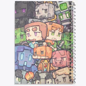 دفتر نقاشی 50 برگ خندالو طرح ماینکرافت (Minecraft) کد F241