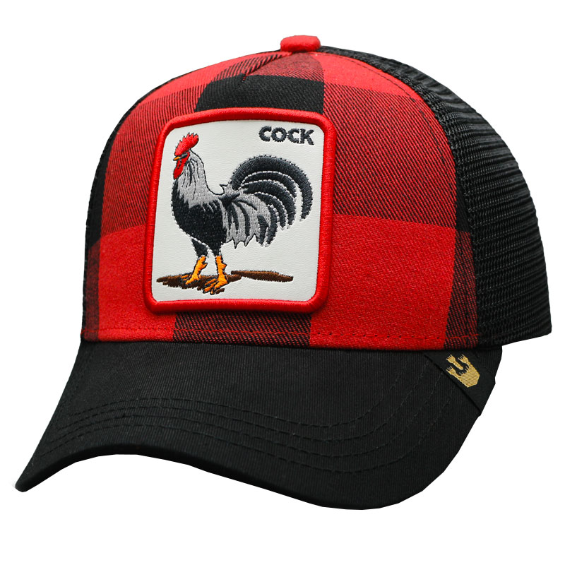 کلاه کپ مدل پشت توری طرح Cock چهار خونه
