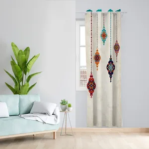 پرده طرح سنتی مدل مخمل پانچی کد L 1100L Z سایز 140x200 سانتی متر