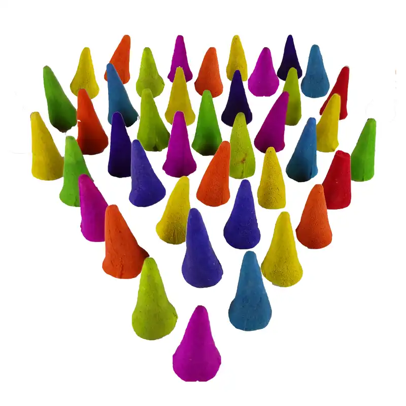 عود مدل مخروطی خوشبو کننده طبیعی کد002-40 بسته 40 عددی