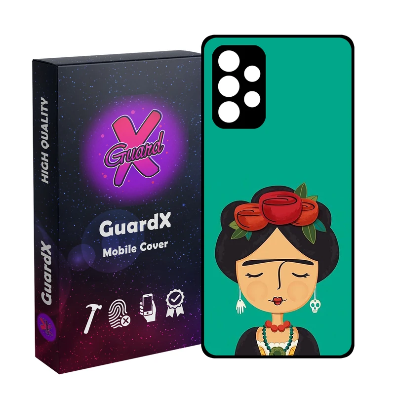 کاور گارد ایکس طرح دختر مدل  Glass10783 مناسب برای گوشی موبایل سامسونگ Galaxy A52/A52S