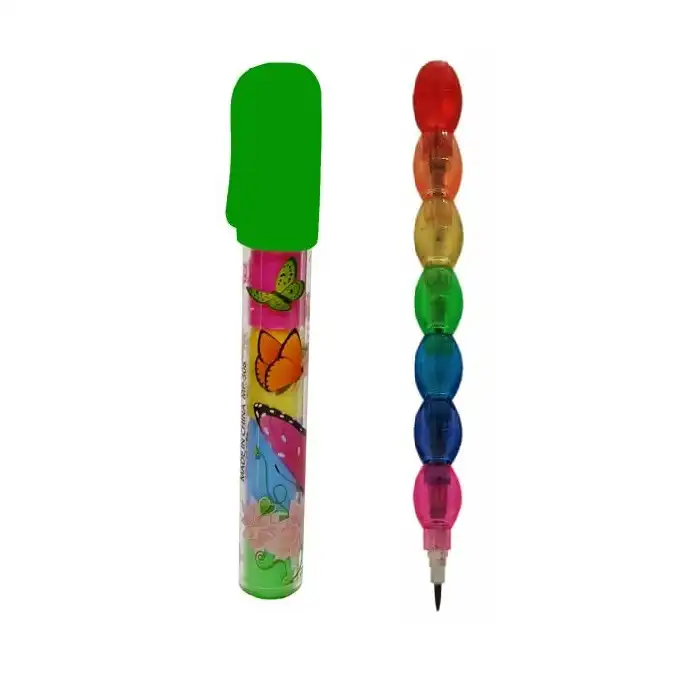 مداد فشنگی مدل تسبیح به همراه پاک کن