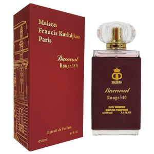 ادوپرفیوم زنانه پاشا مدل باکارت رژ 540 با رایحه گرم حجم 100 میلی‌لیتر