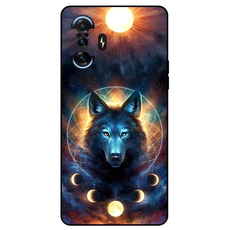 کاور مگافون طرح گرگ و ماه مدل 8006 مناسب برای گوشی موبایل شیائومی Poco F3 GT