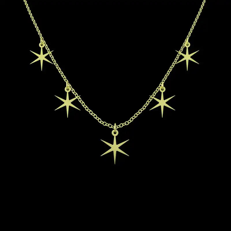 گردنبند طلا 18 عیار زنانه مدوپد مدل ستاره کد RNA15497