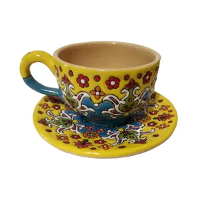 ست فنجان و نعلبکی میناکاری کد 86