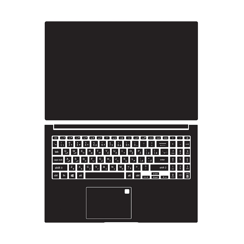 برچسب محافظ لپ تاپ توییجین و موییجین کد 01 مناسب برای ایسوس Vivobook 15 X1502ZA به همراه برچسب حروف فارسی کیبورد