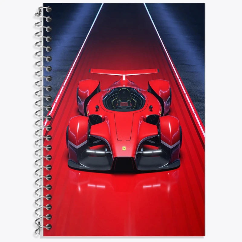 دفتر زبان 50 برگ خندالو مدل سه خط طرح ماشین فراری کد F1003