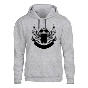 هودی مردانه مدل اسکلت بالدار  کد SH20 رنگ طوسی