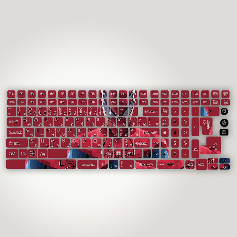 برچسب حروف فارسی کیبورد مدل spider man کد K-366 