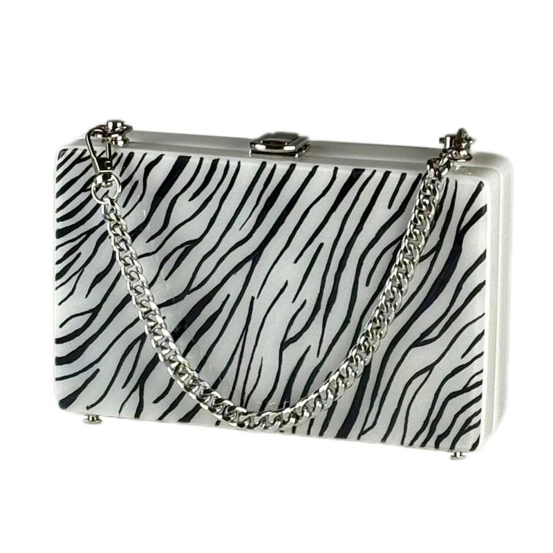 کیف مجلسی زنانه مدل رزینی زبرا