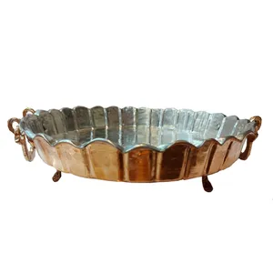 سینی مسی مدل گرد خطی کد 789878