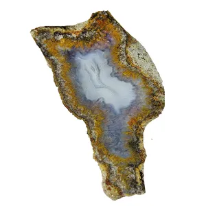  سنگ عقیق مدل جارویی طلایی کد R 7