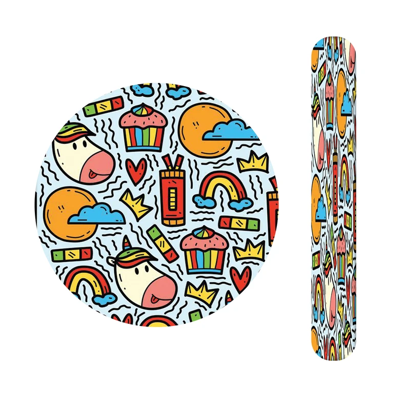 آینه آرایشی جیبی مدل یونیکورن کد 429 به همراه سوهان ناخن 