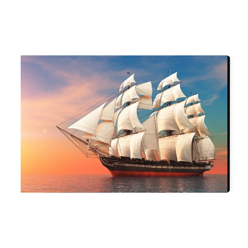 تابلو شاسی عرش مدل منظره زیبا دریا و کشتی کد As2812