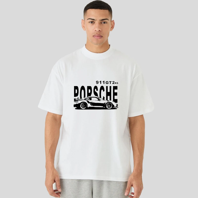 تی شرت مردانه آستین سه ربع پنبه دورو مردانه مدل porsche