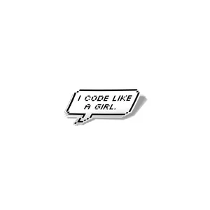 استیکر تزئینی موبایل و تبلت لولو مدل برنامه نویس دختر I CODE LIKE A GIRL کد 358