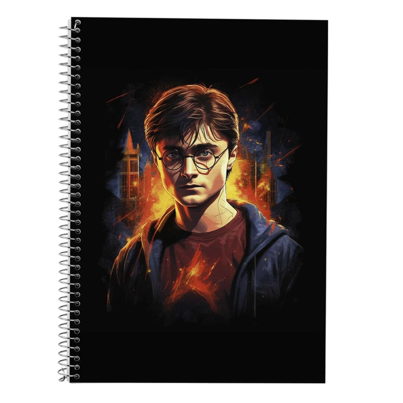 دفتر زبان 50 برگ مدوپد مدل سه خط طرح هری پاتر harrypotter کد DF10238
