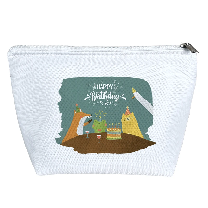 کیف لوازم آرایش دخترانه خندالو مدل تولدت مبارک Happy Birth Day کد 2774