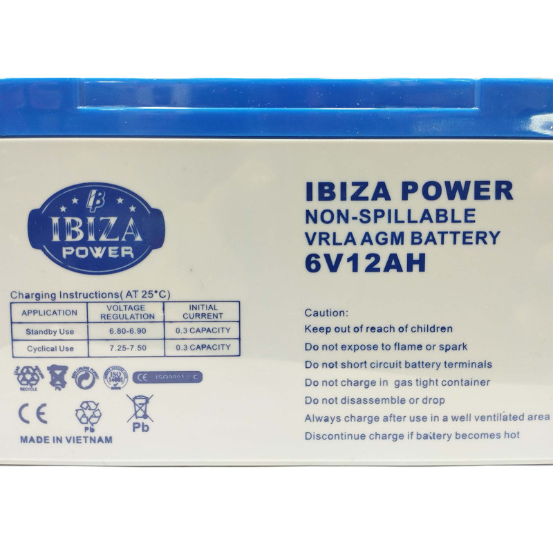 باتری سیلد اسید 6 ولت 12 آمپر ساعت ایبیزا مدل KSRE-6V-12A باتری سیلد اسید 6 ولت 12 آمپر ساعت ایبیزا مدل KSRE-6V-12A