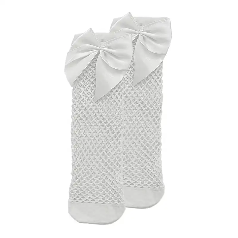 جوراب ساق بلند نوزادی مدل پاپیون کد 02