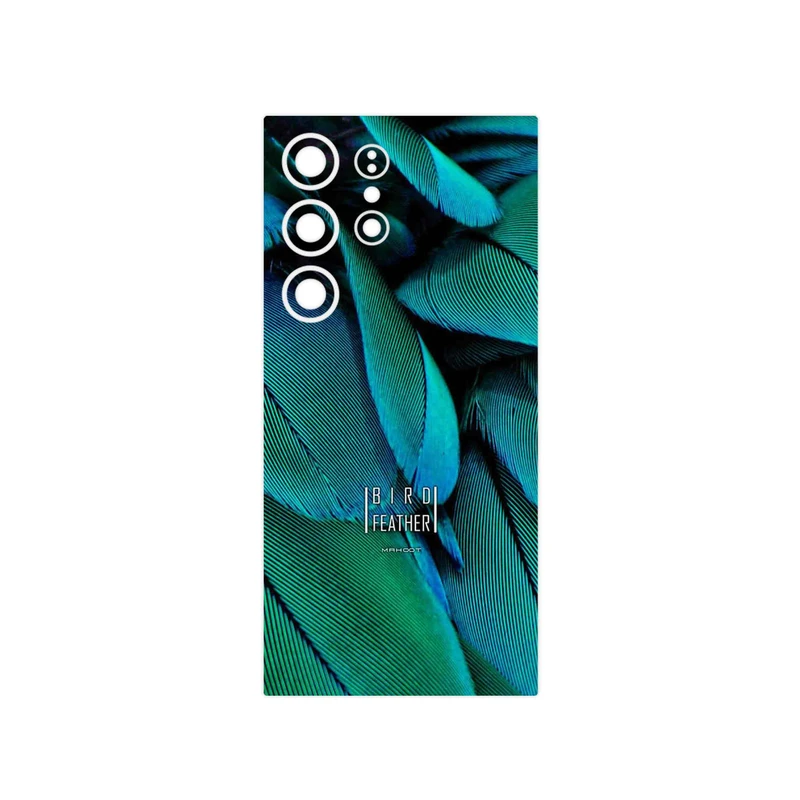برچسب پوششی ماهوت مدل Green Feather مناسب برای گوشی موبایل سامسونگ Galaxy S24 Ultra
