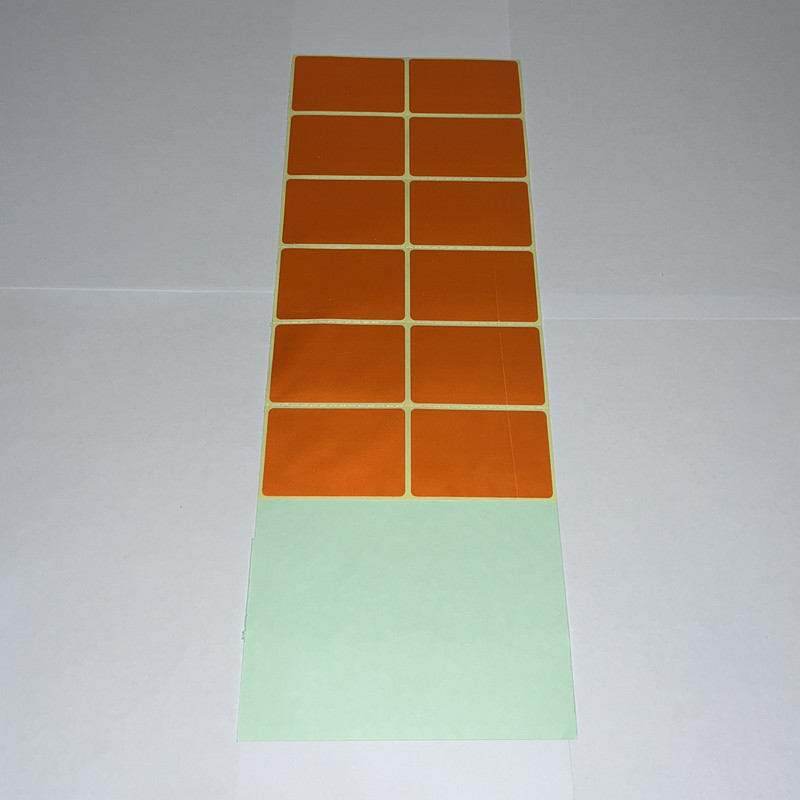 برچسب نارنجی پرینتر لیزری مدل F122 بسته 100 عددی