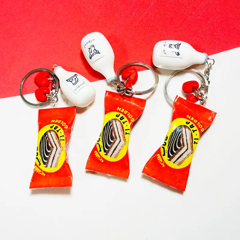 جاکلیدی مدل مینیاتوری شیر و کیک