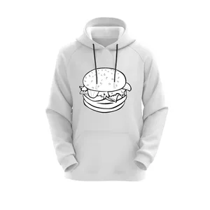 هودی زنانه مدل همبرگر کد J265 رنگ سفید