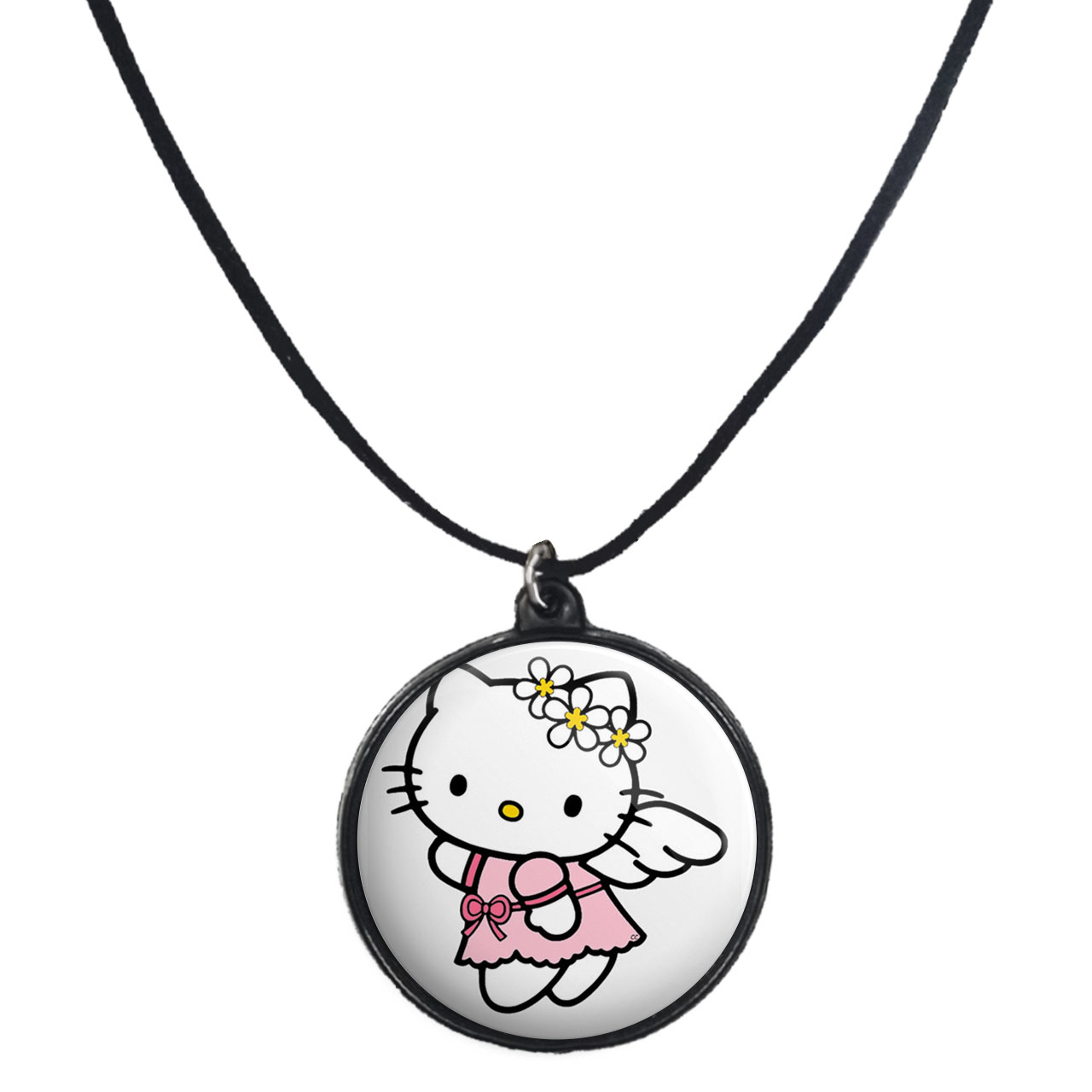 گردنبند پرمانه طرح کیتی کد pmb.22539 مدل دو طرفه