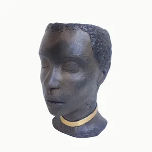 گلدان  مدل مجسمه زن سیاه پوست کد M12