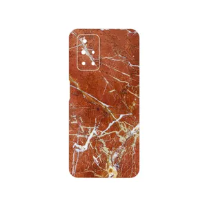 MAHOOT Red Marble Cover Sticker for Xiaomi Redmi 10 Prime