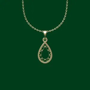 گردنبند طلا 18 عیار زنانه مدوپد مدل هندسی کد FF2-1-1181